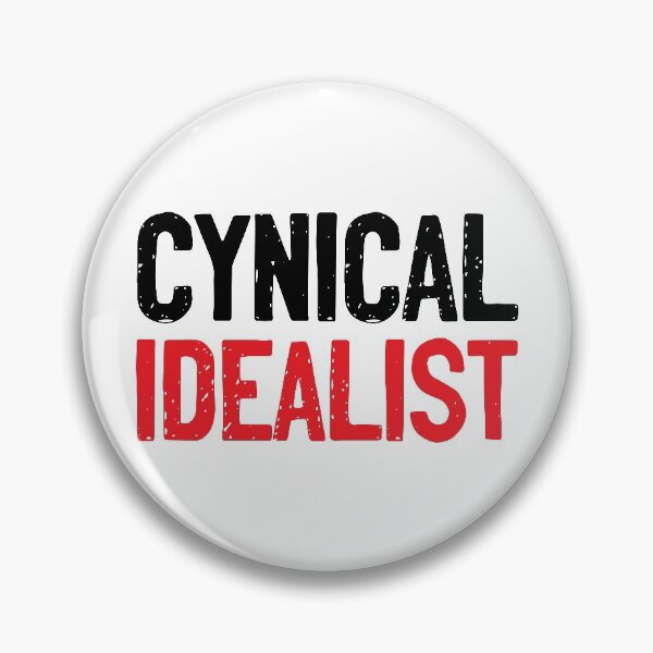 Item preview, Cynical Idealist Black Red Text designed and sold by Sour Soul.