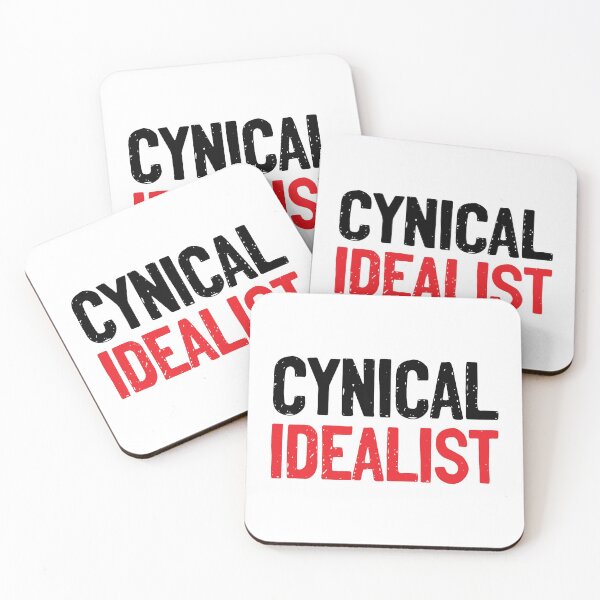 Item preview, Cynical Idealist Black Red Text designed and sold by Sour Soul.