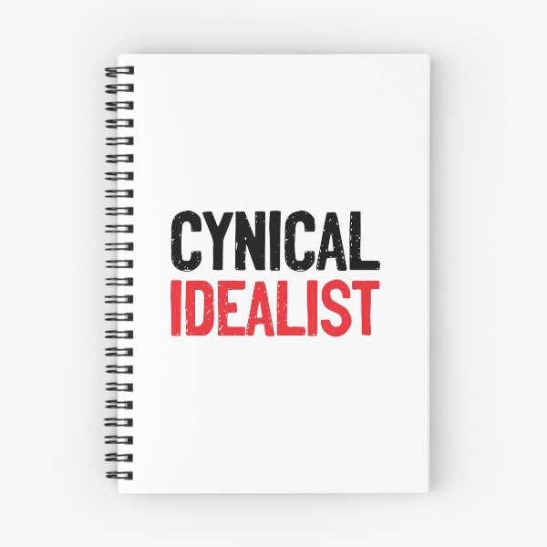 Item preview, Cynical Idealist Black Red Text designed and sold by Sour Soul.