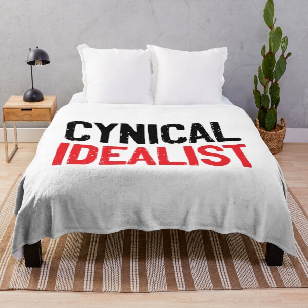 Item preview, Cynical Idealist Black Red Text designed and sold by Sour Soul.