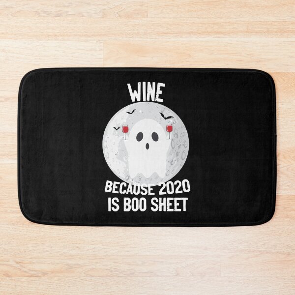 Item preview, Wine Because 2020 Is Boo Sheet funny halloween moon ghost gift ideas designed and sold by RedJazz.