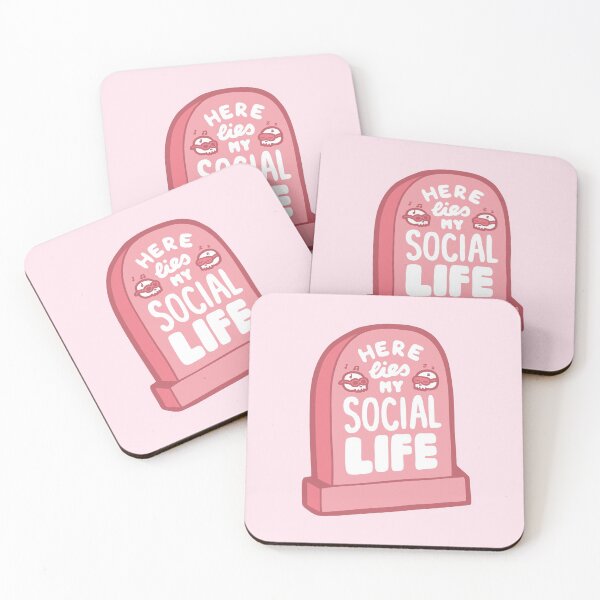 Item preview, Here Lies My Social Life in Pink designed and sold by evannave.