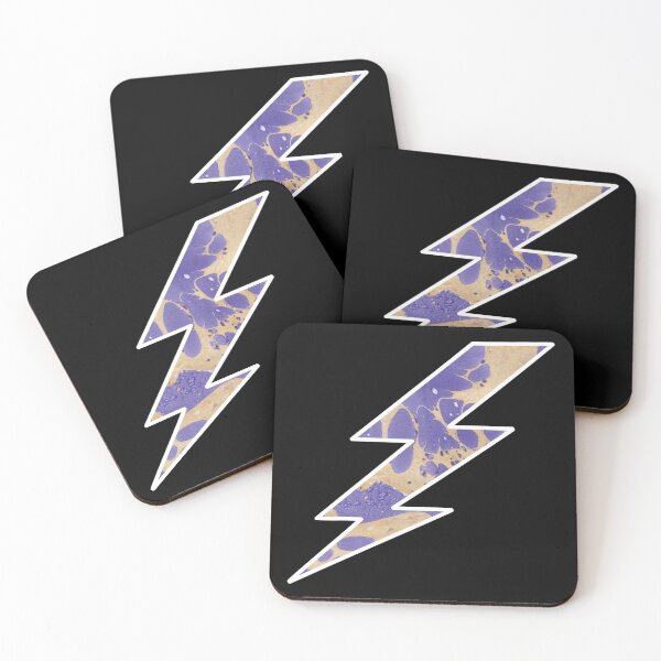 Item preview, Purple and gold lightning bolt  designed and sold by PixelCookieDsgn.
