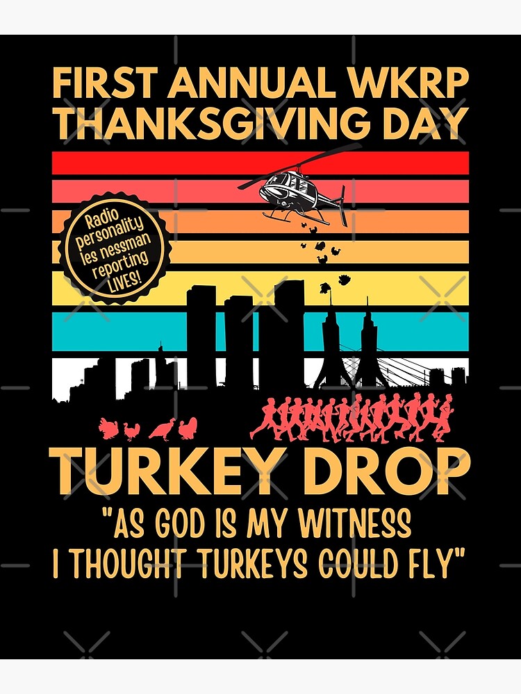 "Thanksgiving Wkrp Turkey Drop" Poster for Sale by ohmier Redbubble
