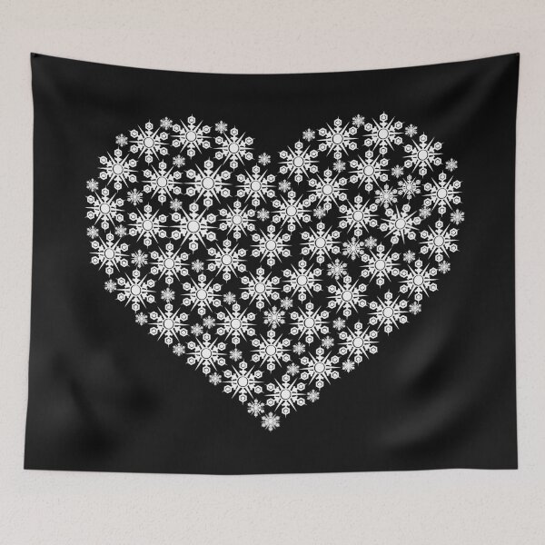 Item preview, Snowflake heart, pretty heart pattern, winter clothes woman designed and sold by Kirei-Lily.