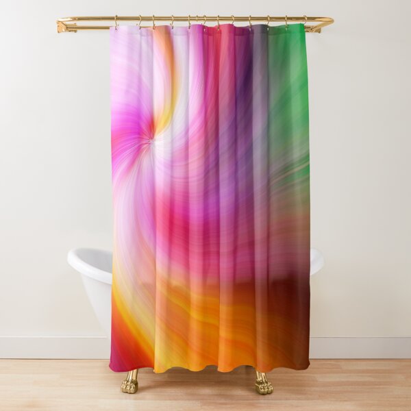 Abstract Flower Twirl. Shower Curtain