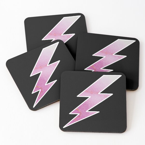 Item preview, Pink watercolor lightning bolt  designed and sold by PixelCookieDsgn.