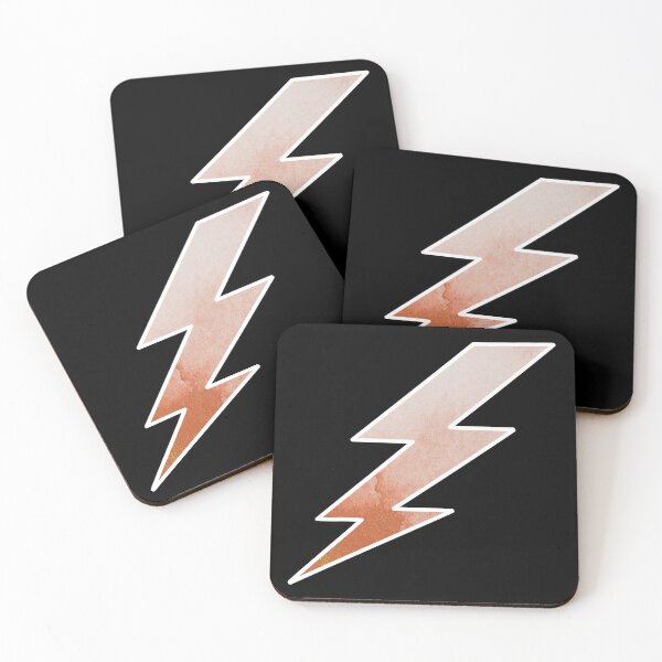 Item preview, Orange watercolor lightning bolt  designed and sold by PixelCookieDsgn.