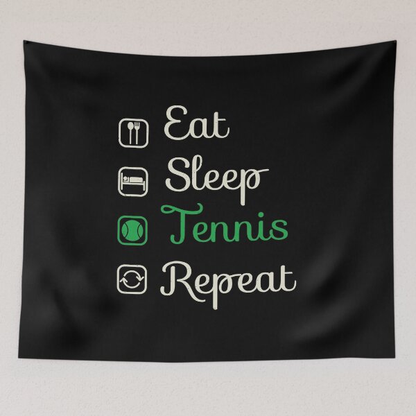 Item preview, Eat Sleep Tennis Repeat Tennis Funny designed and sold by artworkbyrihen.