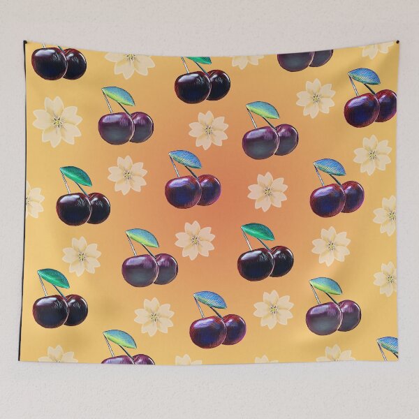 Item preview, Cherries And Blossom Fashion and Home Decor designed and sold by MoonsmileProd.