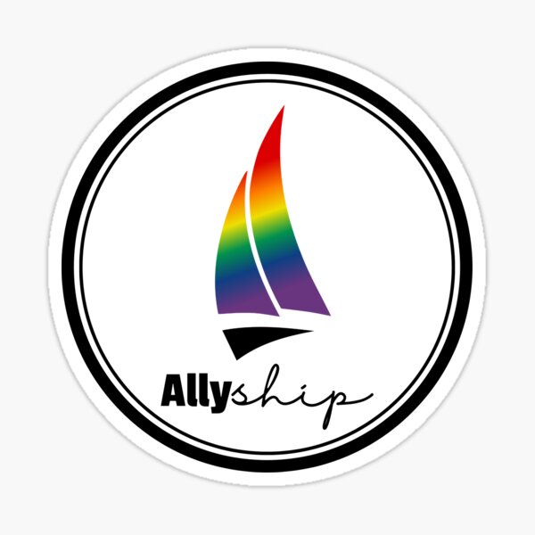 LGBTQ+ Allyship Circle Logo Sticker