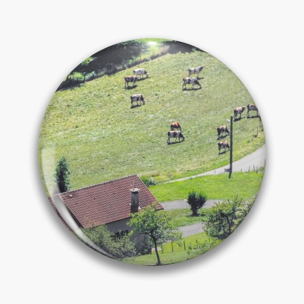 Item preview, Aerial view of French green pasture with group of cows designed and sold by Grégory DUBUS.