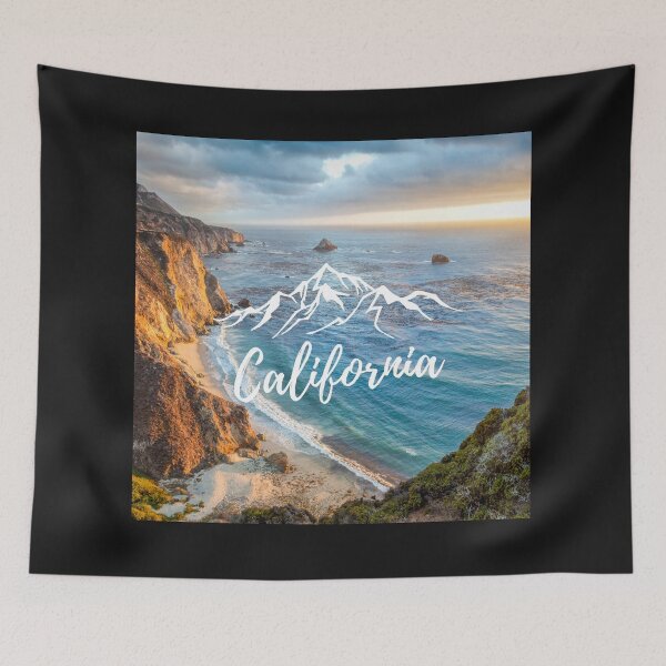 Item preview, Travel California West Coast Hwy 1 Big Sur Text Photo Ocean Coast Design designed and sold by fineartprints1.