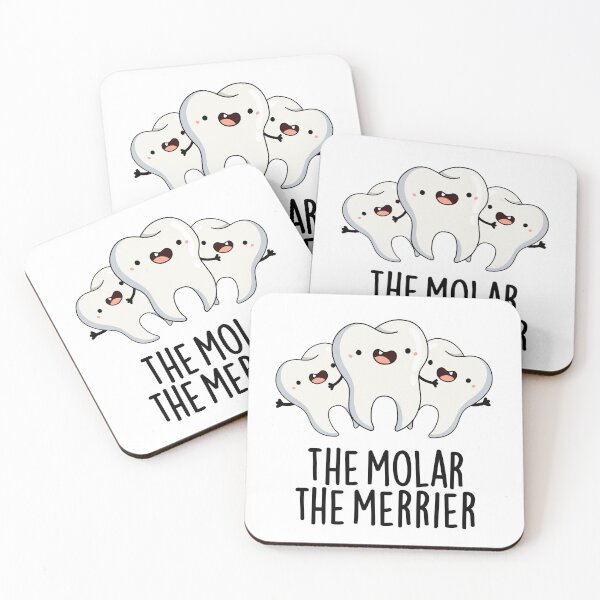 Item preview, The Molar The Merrier Funny Dental Tooth Puns  designed and sold by punnybone.