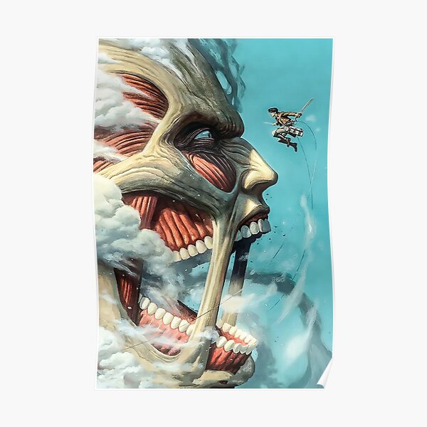 Colossal Titan vs Eren -SNK Poster