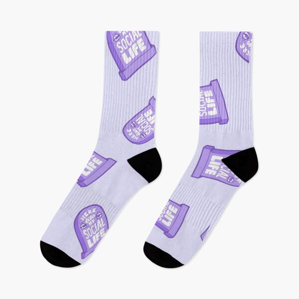 Item preview, Here Lies My Social Life in Lilac designed and sold by evannave.
