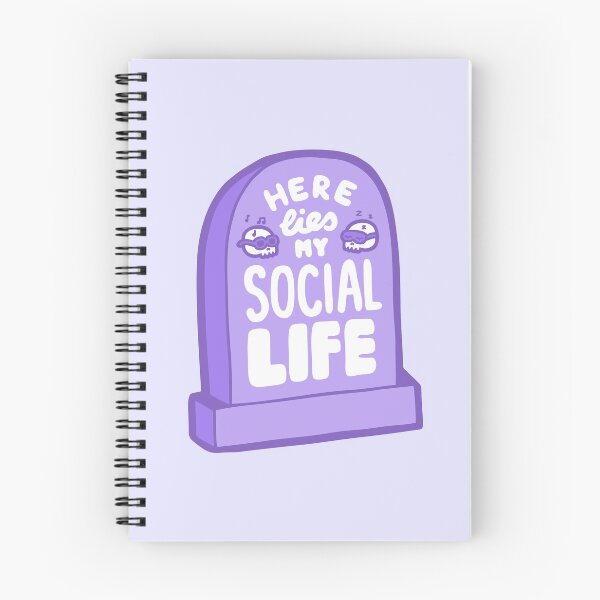 Item preview, Here Lies My Social Life in Lilac designed and sold by evannave.