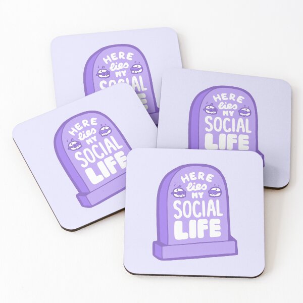 Item preview, Here Lies My Social Life in Lilac designed and sold by evannave.