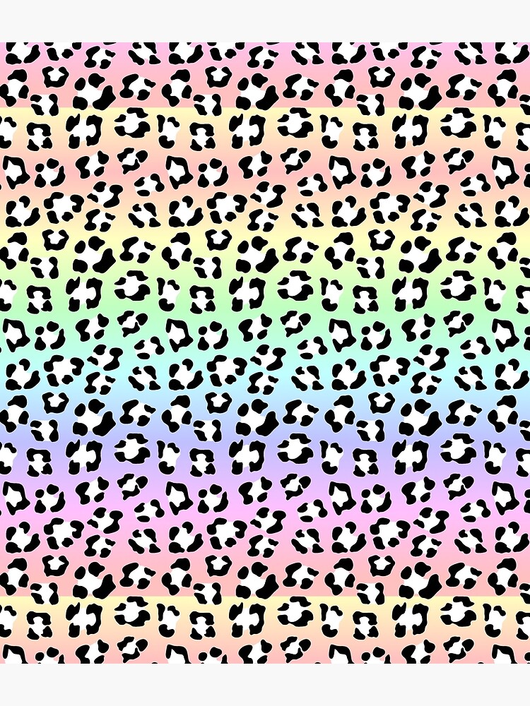 Soft Pastel Rainbow Leopard Spots Leopard Spots Animal Print by podartist