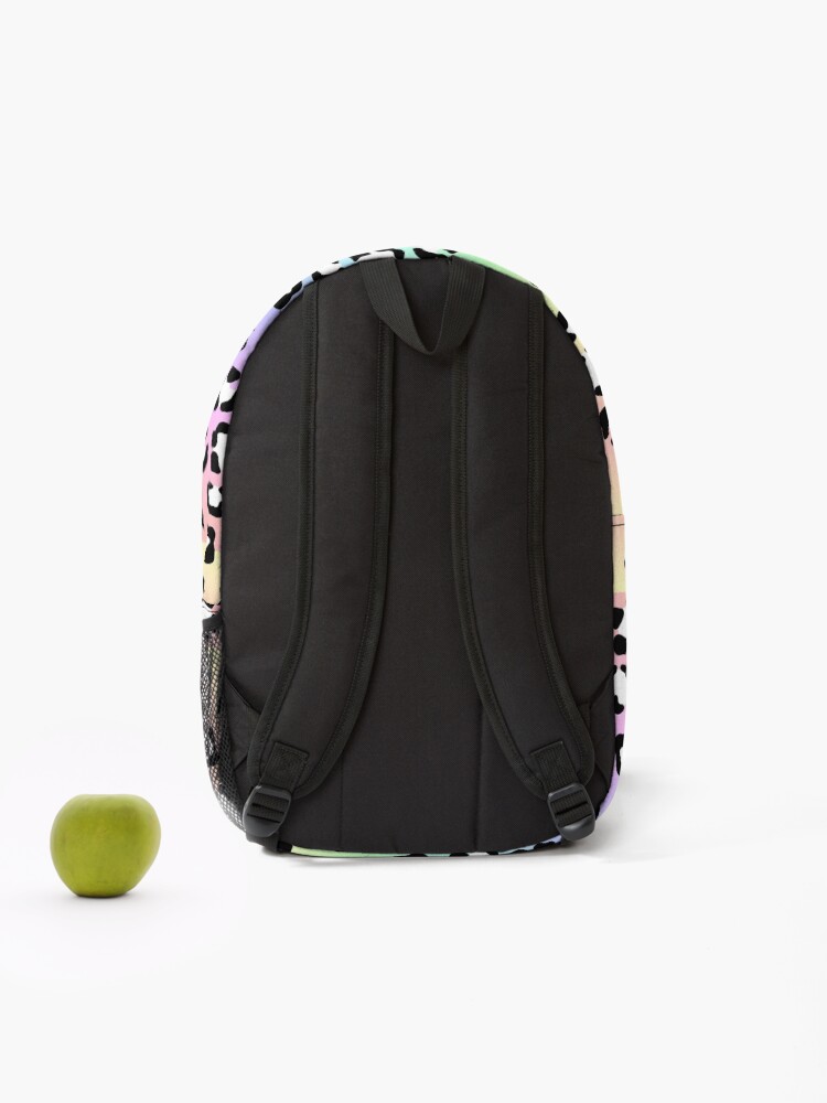 Alternate view of Soft Pastel Rainbow Leopard Spots Leopard Spots Animal Print Backpack