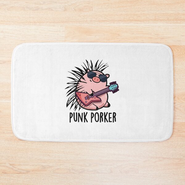 Item preview, Punk Porker Rocker Funny Pig Puns  designed and sold by punnybone.