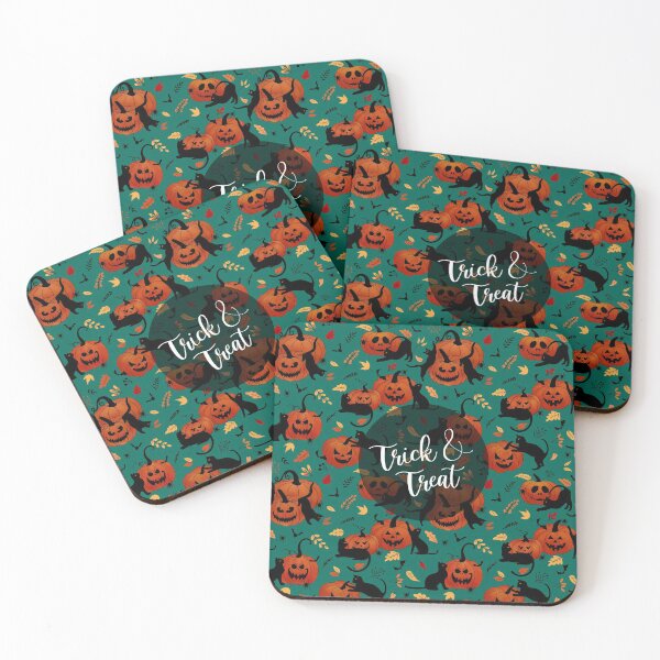 Item preview, Trick & Treat with spooky cats & pumpkins designed and sold by Unalomedesigns.