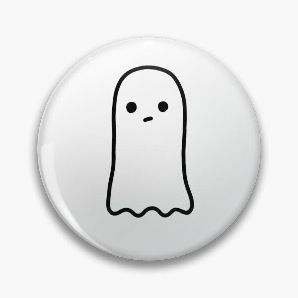 Item preview, cute meh ghost designed and sold by LunaStickerCo.