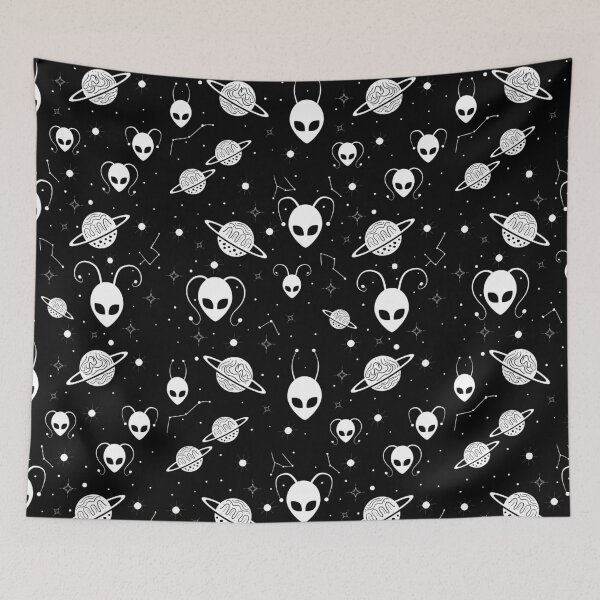 Item preview, Amazing Aliens In The Universe With Planet And Stars - Black designed and sold by lipemo.