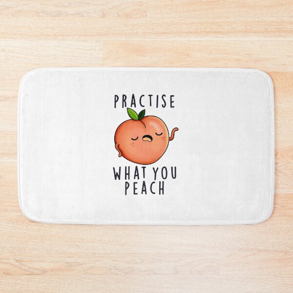 Item preview, Practise What You Peach Positive Fruit Puns  designed and sold by punnybone.