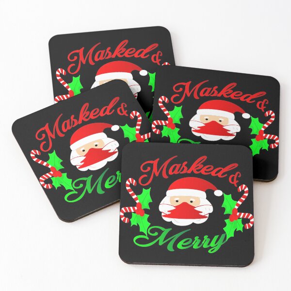 Item preview, masked and merry, waiting for santa quotes ideas, christmas 2020 designed and sold by khalidelk.