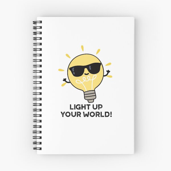 Item preview, Light Up YOur World Funny Positive Bulb Puns  designed and sold by punnybone.