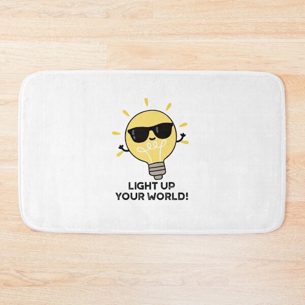 Item preview, Light Up YOur World Funny Positive Bulb Puns  designed and sold by punnybone.