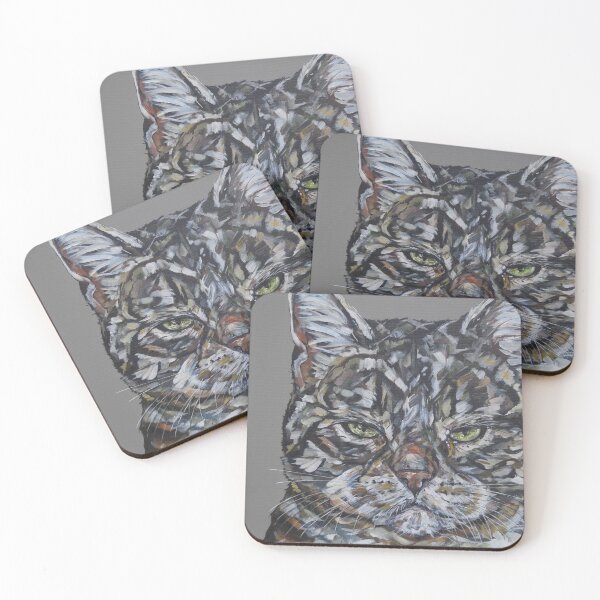 Item preview, Cattitude. Cat painting art by award-winning UK artist Sam Fenner designed and sold by SamFennerArt.