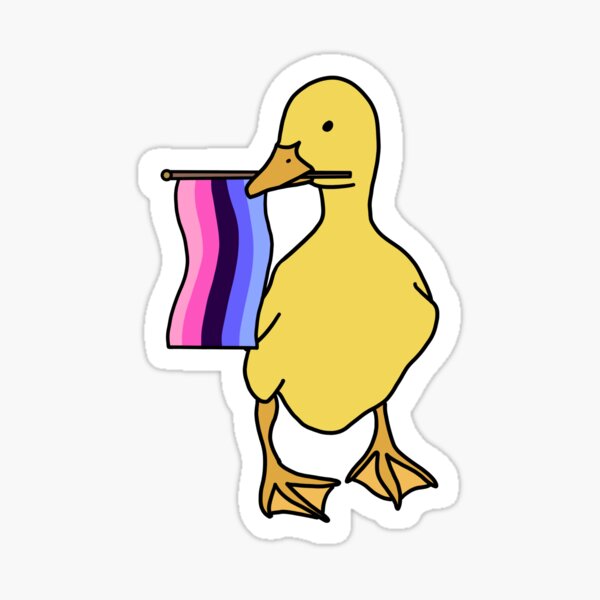 Omnisexual Pride Duck Sticker