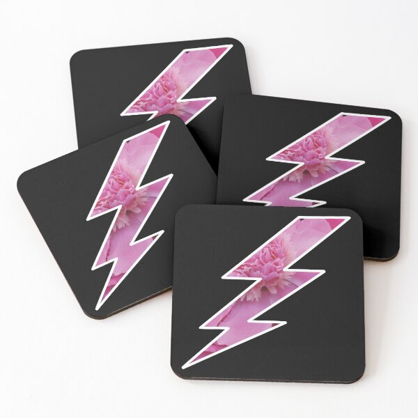 Item preview, Pink flower lightning bolt  designed and sold by PixelCookieDsgn.