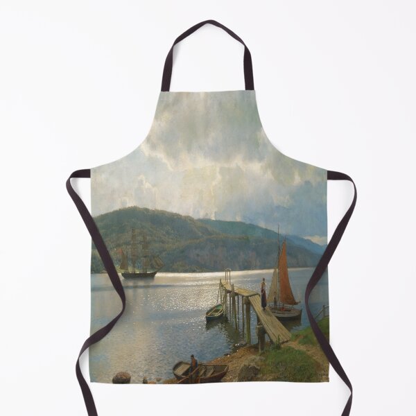 Item preview, Kaien På Feste I Nær Mossthe Jetty at Feste near Moss-Hans Gude designed and sold by LexBauer.