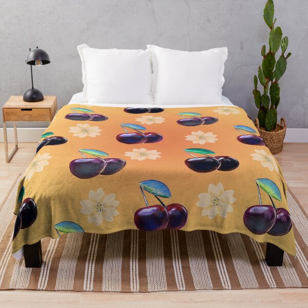 Item preview, Cherries And Blossom Fashion and Home Decor designed and sold by MoonsmileProd.