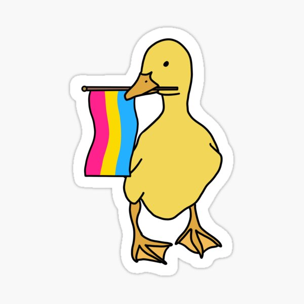 Aperçu de l'œuvre Canard de la fierté pansexuelle créée et vendue par leenbeef.