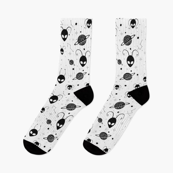 Item preview, Unique Interesting Cosmic Aliens, Planets And Stars Pattern - White designed and sold by lipemo.