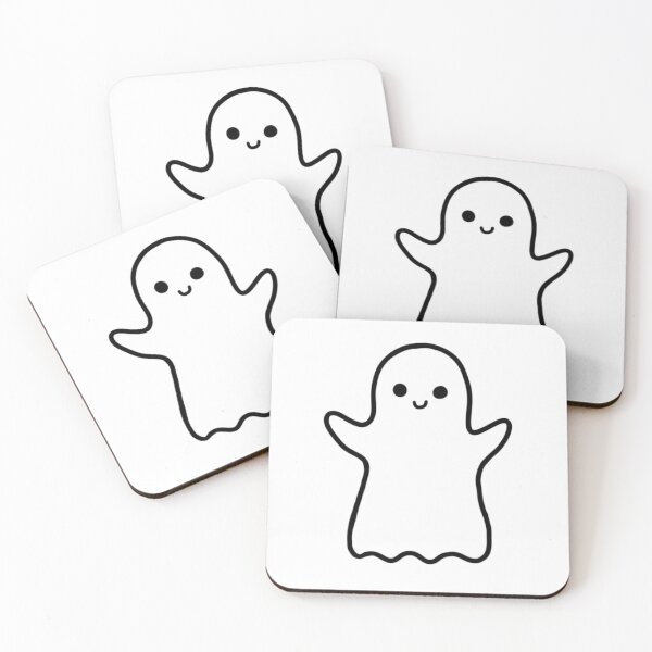 Item preview, cute happy ghost designed and sold by LunaStickerCo.