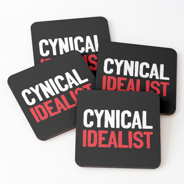 Item preview, Cynical Idealist White Red Text designed and sold by Sour Soul.