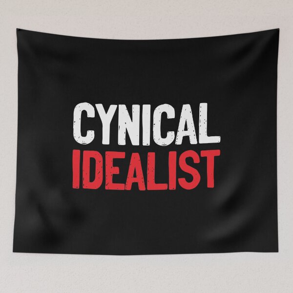Item preview, Cynical Idealist White Red Text designed and sold by Sour Soul.