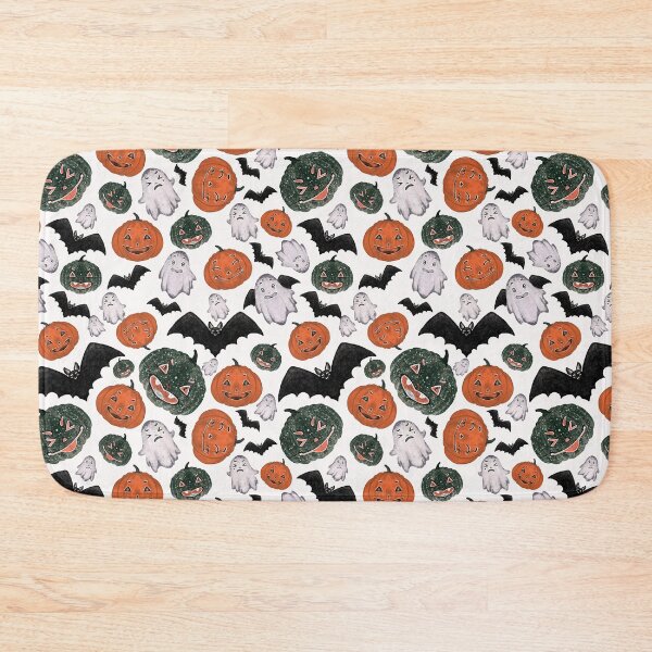 Item preview, Halloween cute ghost and pumpkin pattern. designed and sold by Sky7art.
