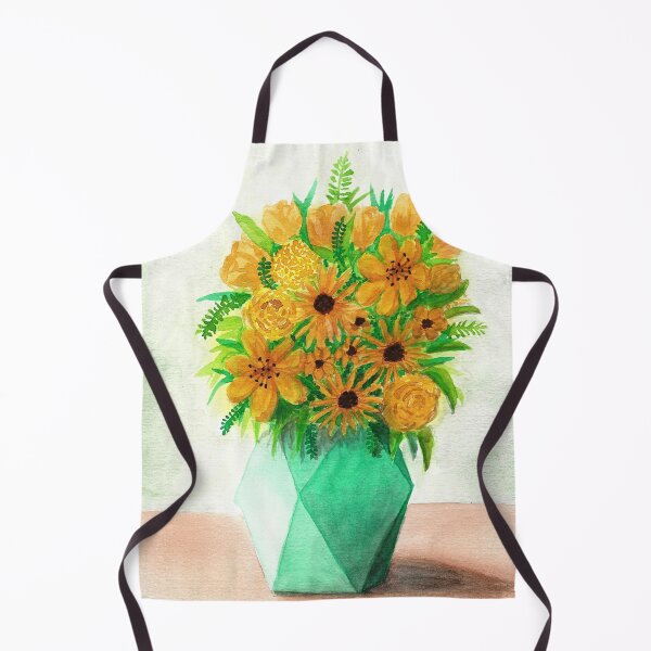 Item preview, Watercolor Art - Yellow Flower Vase designed and sold by lucyideas.