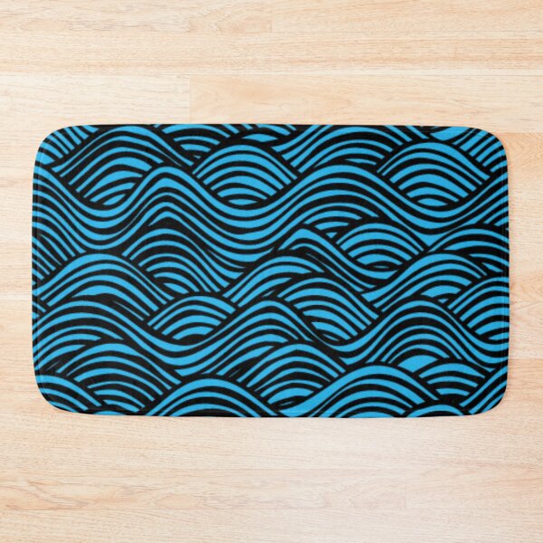 Item preview, Deep Blue Abstract Ocean Wave Print designed and sold by MillenaryShop.