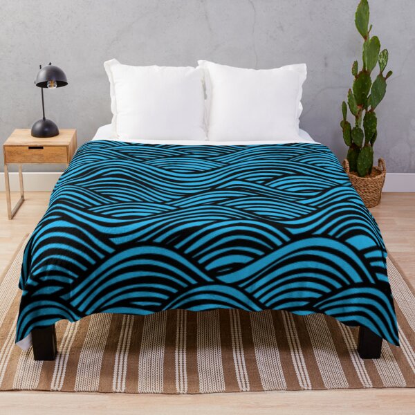 Item preview, Deep Blue Abstract Ocean Wave Print designed and sold by MillenaryShop.
