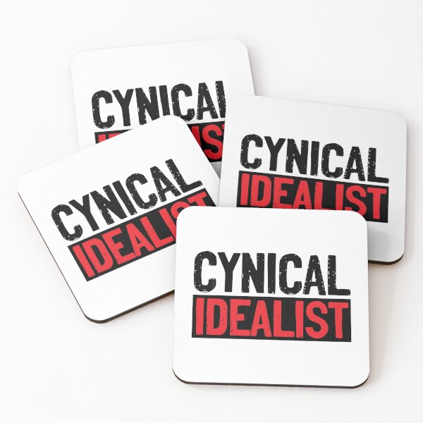 Item preview, Cynical Idealist Red Black Box Text designed and sold by Sour Soul.