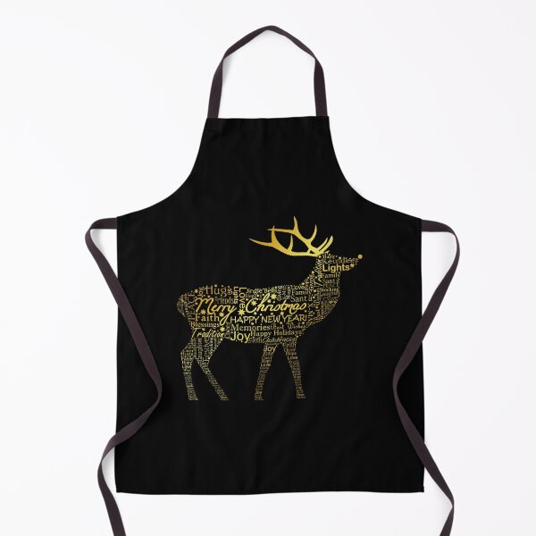 Item preview, Reindeer word cloud gold optics designed and sold by ChrissiCreation.