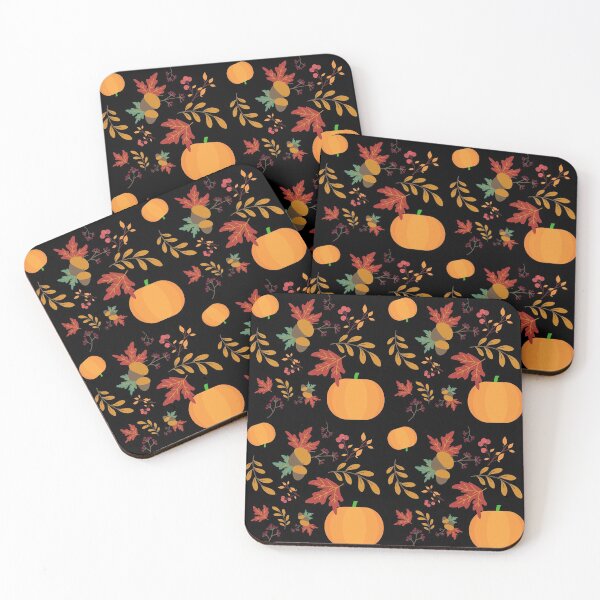 Item preview, Fall decor pattern, pumpkin and fall leaves designed and sold by VondasCreations.
