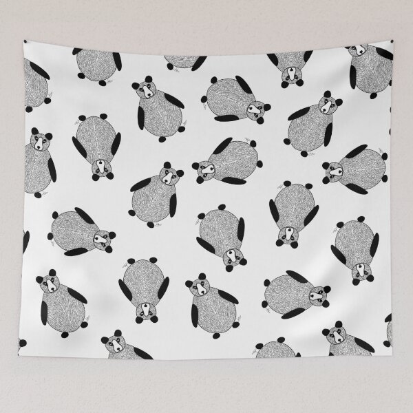 Item preview, Tubby Bear Pattern B&W designed and sold by htimagery.